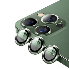 Binano iPhone 14 Pro-14 Pro Max Metal Ring Koyu Yeşil Kamera Koruyucu
