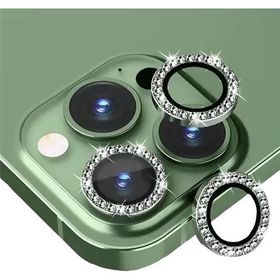 Binano iPhone 14 Pro 14 Pro Max Taşlı Koyu Yeşil Kamera Koruyucu