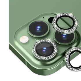 Binano iPhone 14 Pro 14 Pro Max Taşlı Koyu Yeşil Kamera Koruyucu