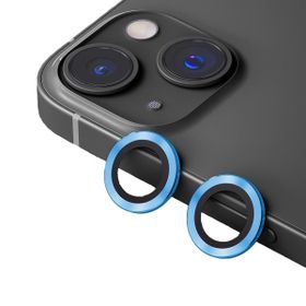 Binano iPhone 15-15 Plus Metal Ring Deniz Mavisi Kamera Koruyucu