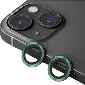 Binano iPhone 15-15 Plus Metal Ring Koyu Yeşil Kamera Koruyucu