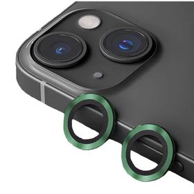 Binano iPhone 15-15 Plus Metal Ring Koyu Yeşil Kamera Koruyucu
