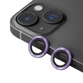 Binano iPhone 15-15 Plus Metal Ring Mor Kamera Koruyucu