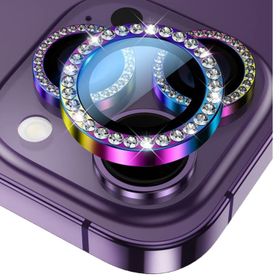 Binano iPhone 15-15 Plus Taşlı Renkli Kamera Koruyucu