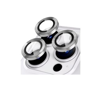 Binano iPhone 15 Pro-15 Pro Max Metal Ring Gümüş Kamera Koruyucu