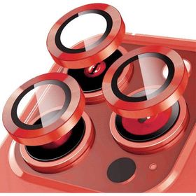 Binano iPhone 15 Pro-15 Pro Max Metal Ring Kırmızı Kamera Koruyucu