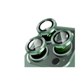 Binano iPhone 15 Pro-15 Pro Max Metal Ring Koyu Yeşil Kamera Koruyucu
