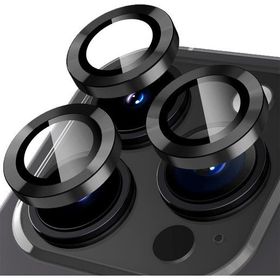 Binano iPhone 15 Pro-15 Pro Max Metal Ring Siyah Kamera Koruyucu