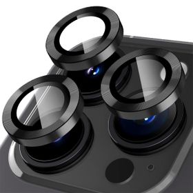 Binano iPhone 15 Pro-15 Pro Max Metal Ring Siyah Kamera Koruyucu