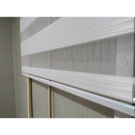 Binbir Perde Beyaz Pileli Düz Zebra 90x260 cm Stor Perde