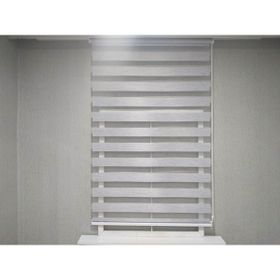 Binbir Perde Gri Beyaz Kırçıllı Zebra 100x200 cm Stor Perde