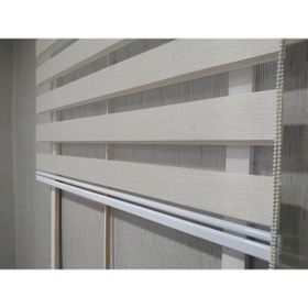 Binbir Perde Kırçıllı Düz Zebra Krem 80x260 cm Stor Perde