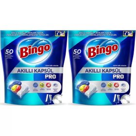 Bingo 100 Adet Limon Kokulu Akıllı Kapsül Pro Bulaşık Makinesi Deterjanı Tableti