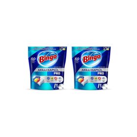 Bingo 100 Adet Limon Kokulu Akıllı Kapsül Pro Bulaşık Makinesi Deterjanı Tableti
