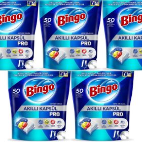 Bingo 250 Adet Limon Kokulu Akıllı Kapsül Pro Bulaşık Makinesi Deterjanı Tableti