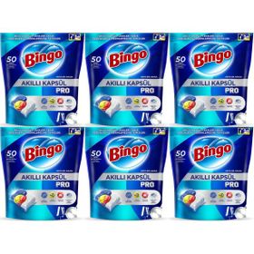 Bingo 300 Adet Limon Kokulu Akıllı Kapsül Pro Bulaşık Makinesi Deterjanı Tableti