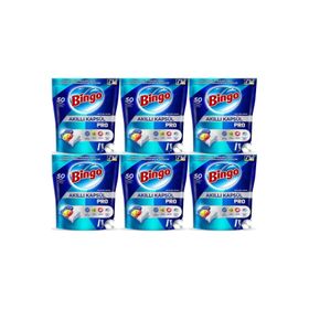 Bingo 300 Adet Limon Kokulu Akıllı Kapsül Pro Bulaşık Makinesi Deterjanı Tableti