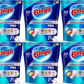 Bingo 300 Adet Limon Kokulu Akıllı Kapsül Pro Bulaşık Makinesi Deterjanı Tableti