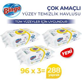 Bingo 96'lı Limon Kokulu Yüzey Temizlik Havlusu (3 adet)