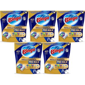 Bingo Akıllı Kapsül Pro Max 40 Adet Limon Kokulu Bulaşık Makinesi Deterjanı Tableti