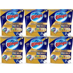 Bingo Akıllı Kapsül Pro Max 40 Adet Limon Kokulu Bulaşık Makinesi Deterjanı Tableti
