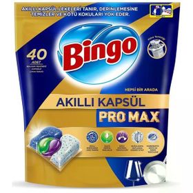 Bingo Akıllı Kapsül Pro Max 40 Adet Limon Kokulu Bulaşık Makinesi Deterjanı Tableti