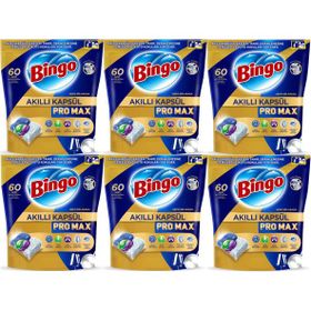 Bingo Akıllı Kapsül Pro Max Tableti 360 Adet Limon Kokulu Bulaşık Makinesi Deterjanı