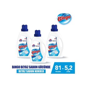 Bingo Beyaz Sabun 1755 ml Sıvı Çamaşır Deterjanı (2 adet)