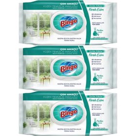 Bingo Clean Sevilen Kokular Ferah Evim 3x96 Yaprak Yüzey Temizlik Havlusu