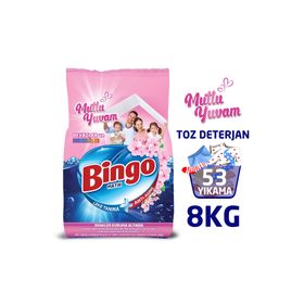 Bingo Matik 8 kg Mutlu Yuvam Renkliler ve Beyazlar Toz Çamaşır Deterjanı
