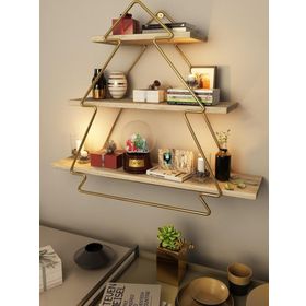 Bino Gold Ahşap Ağaç Modeli Düzenleyici Organizer Mutfak Rafı Banyo Rafı Masif Salon Duvar Rafı