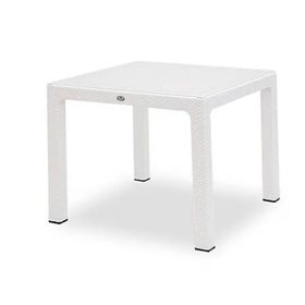 Bintaş Mobilya Beyaz Bahçe Masası 80x80 cm Bahçe Masası