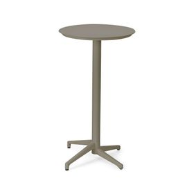 Bintaş Mobilya Vizon Rengi Yuvarlak Katlanabilir 60 cm Bahçe Bar Masası