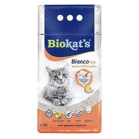 Bio Cat's Bianco Fresh Vanilya ve Mandalina Kokulu Topaklanan 10 lt Doğal Kedi Kumu