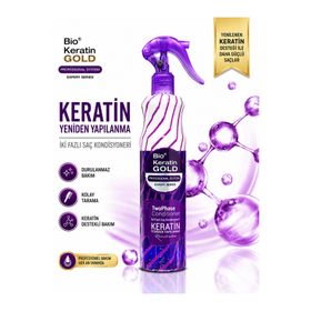 Bio Keratin Gold Keratinli Çift 400 ml Fazlı Fön Suyu