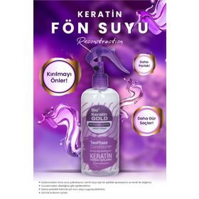 Bio Keratin Gold Keratinli Çift 400 ml Fazlı Fön Suyu