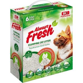 Bio PetActive 6 lt Always Fresh Doğal Kokusuz Topaklanan Kedi Kumu