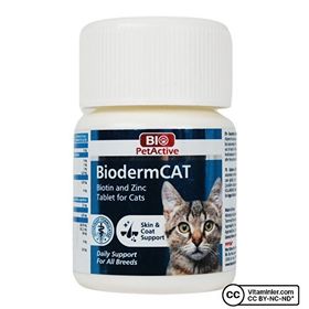 Bio PetActive Bioderm Cat 100 Tablet Kediler Için Çinko ve Biotin Tableti