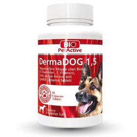 Bio PetActive Dermadog 1.5 Çinko 150 gr 100 Tablet Sarımsaklı Mayası Tableti