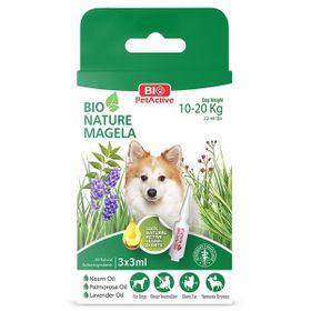 Bio PetActive Nature Magela 3x3 ml 10-20 kg Köpekler için Bit ve Pire Dış Parazit Damlası