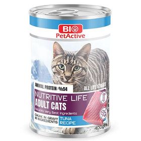 Bio PetActive Nutritive Life Ton Balıklı 400 gr Kedi Konserve Maması