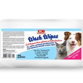 Bio PetActive Wash Wipes 25 Adet Köpek Temizlik Mendili