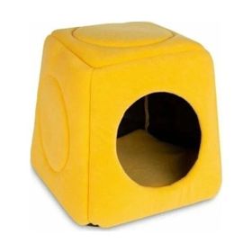 Bio Sand 45 cm Sarı Yıkanabilir Üç Fonksiyonlu Kedi Yatağı