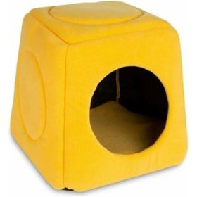 Bio Sand 45 cm Sarı Yıkanabilir Üç Fonksiyonlu Kedi Yatağı