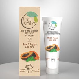 Bio Smile Beyazlatıcı 75 ml Nane & Papaya Ve Aloevera Diş Macunu
