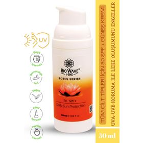 Bio Wave Daily Sun Protection SPF50+ Tüm Cilt Tipleri 50 ml Koruyucu Güneş Kremi