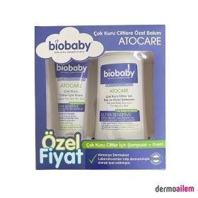 Biobaby Kuru ve Çok Kuru Ciltler İçin Saç ve Vücut Şampuanı 300 ml+100 ml Krem