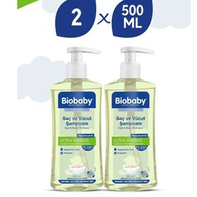Biobaby Ultra Hassas 2x500 ml Bebek Saç ve Vücut Şampuanı