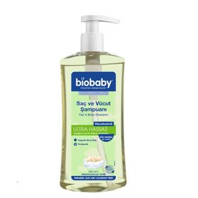 Biobaby Ultra Hassas 500 ml Prebiyotik Alman Papatyası Organik İçerik Saç ve Vücut Şampuanı