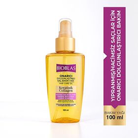 Bioblas 100 ml Keratin Kolajen Onarıcı Dolgunlaştırıcı Saç Bakım Yağı